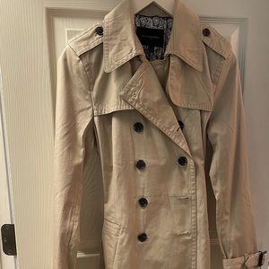 Beige Banana Republic trench coat